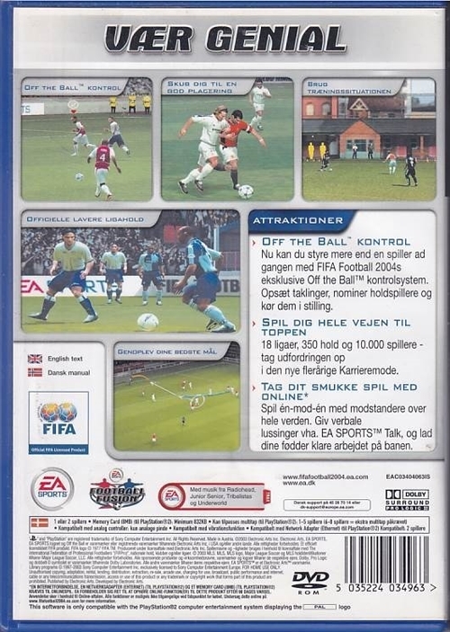 FIFA Football 2004 - PS2 (B Grade) (Genbrug)